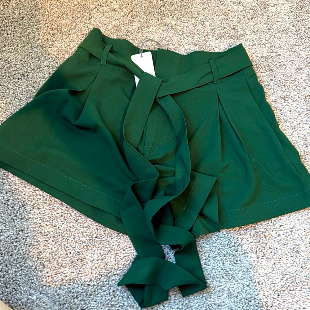 Green paper bag shorts